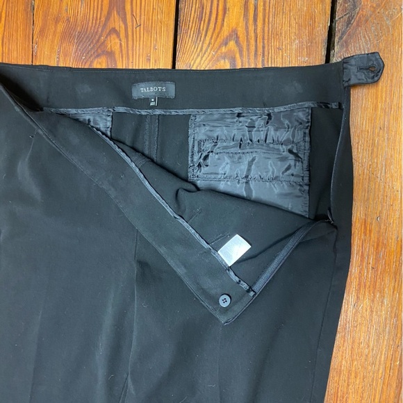 Talbots Refined Bi-Stretch Side-Zip Straight-Leg Curvy Fit Pants Size 16 Black - Picture 15 of 15